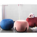 Sofa Stool Velvet getuft metalen ontlasting